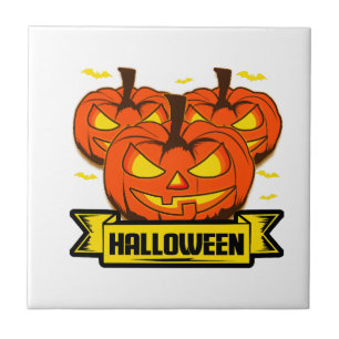 Halloween-Kürbis Fliese