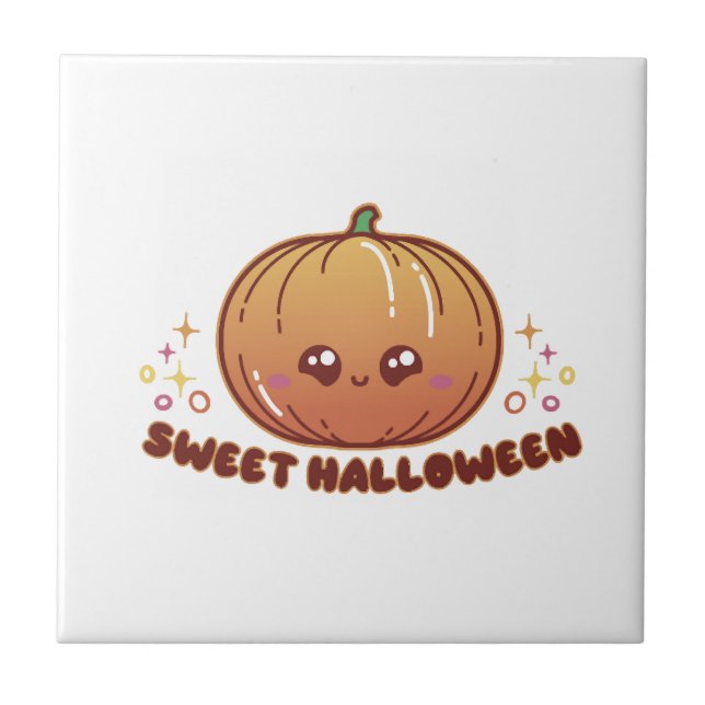 Halloween-Kürbis                       Fliese (Vorderseite)