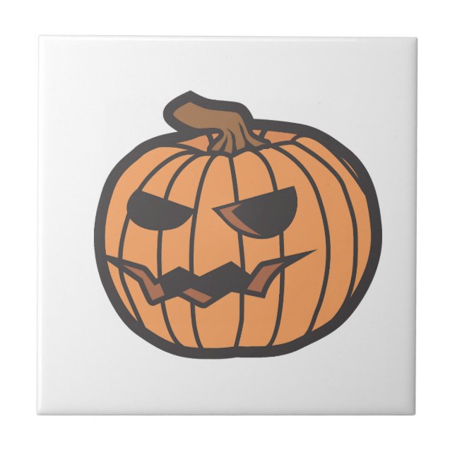 Halloween-Kürbis                              Fliese (Vorderseite)