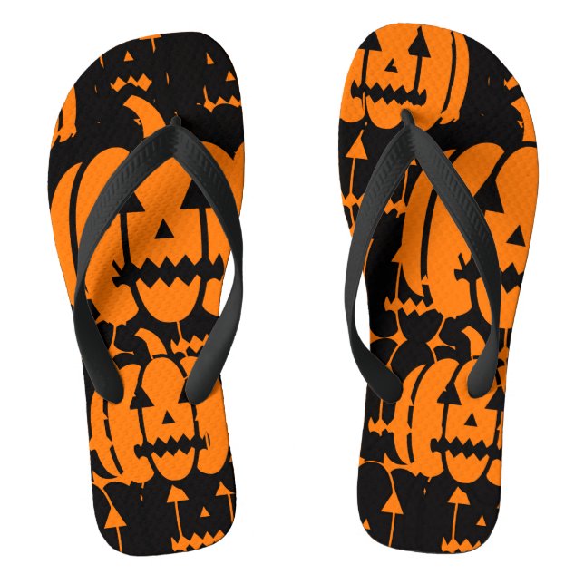 Halloween-Kürbis Flip Flops (Fußbett)