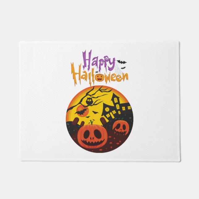 Halloween-Kürbis Fußmatte (Vorderseite)