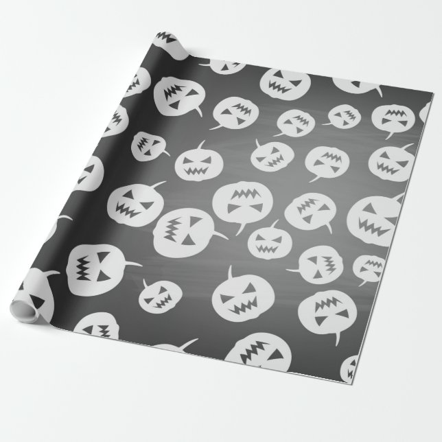 Halloween-Kürbis Geschenkpapier (Ungerollt)