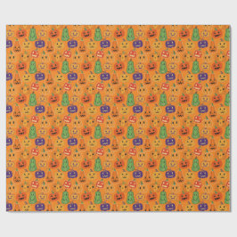 Halloween-Kürbis Geschenkpapier
