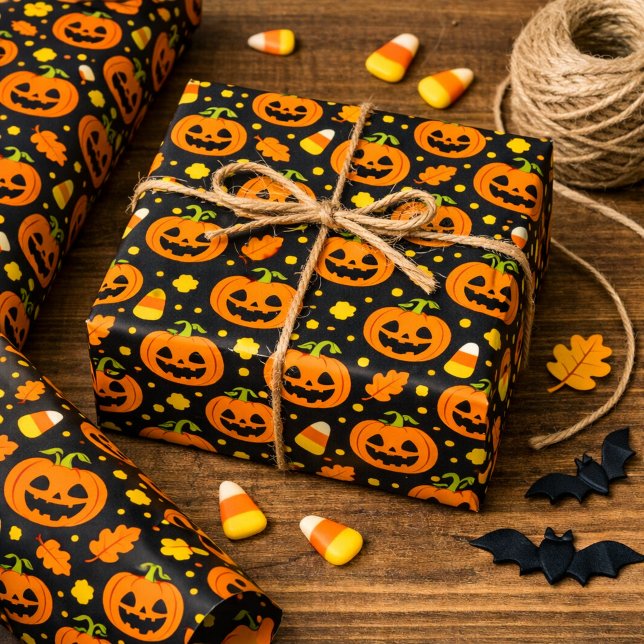 Halloween-Kürbis Geschenkpapier (Von Creator hochgeladen)