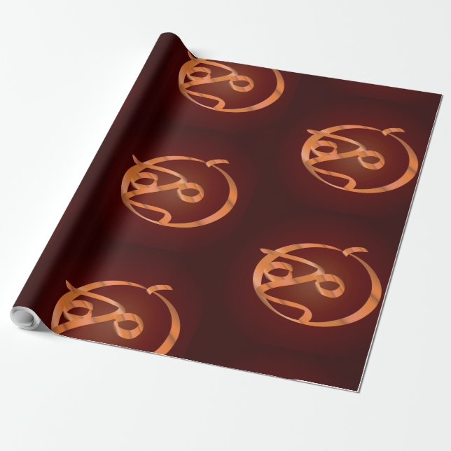 Halloween-Kürbis Geschenkpapier (Ungerollt)