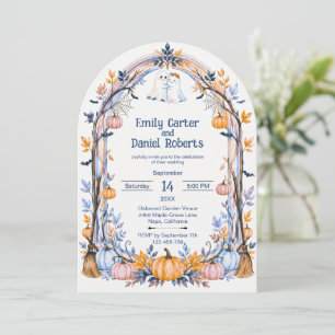 Halloween-Kürbis-Gotische-Hochzeitseinladung Einladung