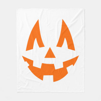 Halloween-Kürbis Grusel-Lächeln-Gesicht Fleecedecke