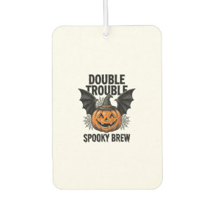 Halloween-Kürbis-Hexe Doppeltes Ärgernis Vintage-D Autolufterfrischer