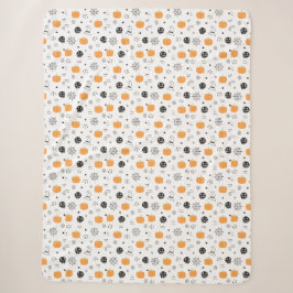 Halloween-Kürbis, Hexenhut Spinnennetze Decke Sherpadecke