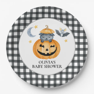Halloween-Kürbis Jack-O-Lantern Baby Shower Pappteller