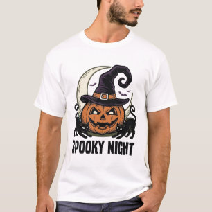 Halloween-Kürbis-Katze-Hexenhut-Vintage-Shirt_1 T-Shirt