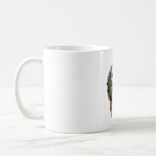 Halloween-Kürbis-Katze Rauher Fleck Vintage Gravur Kaffeetasse