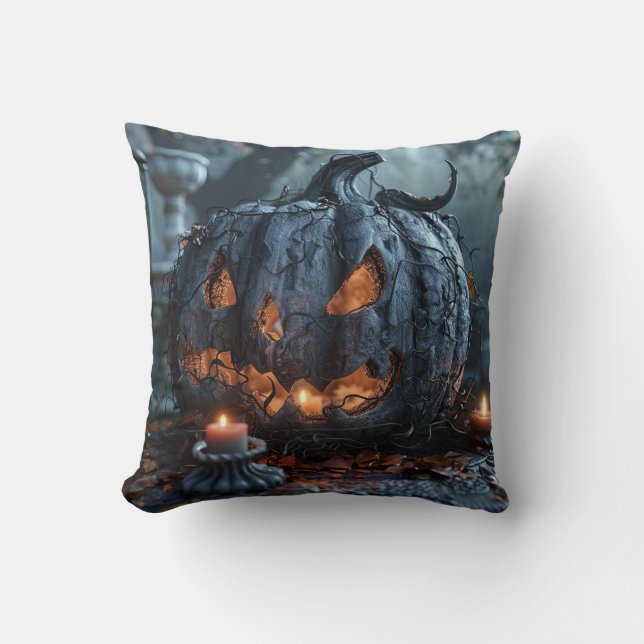 Halloween-Kürbis Kissen (Vorderseite)