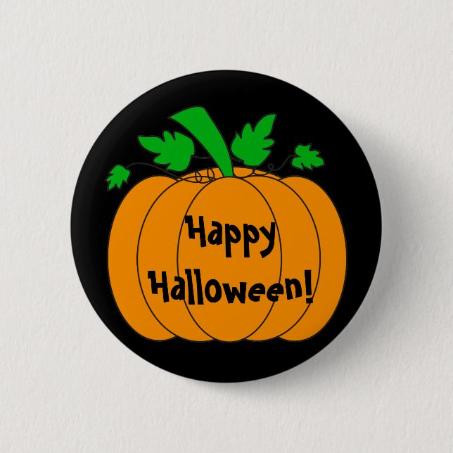 Halloween-Kürbis - Knopf Button (Vorderseite)