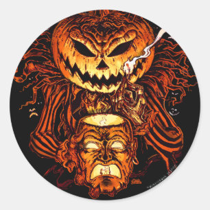 Halloween-Kürbis-König Runder Aufkleber