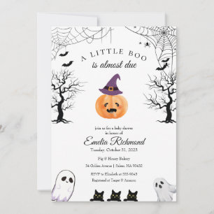 Halloween-Kürbis Little Boo Babyparty-Einladung Einladung