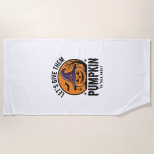 Halloween-Kürbis-Lustiger Hexenhut Gruselig Retro_ Strandtuch