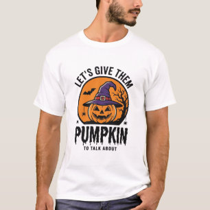 Halloween-Kürbis-Lustiger Hexenhut Gruselig Retro_ T-Shirt