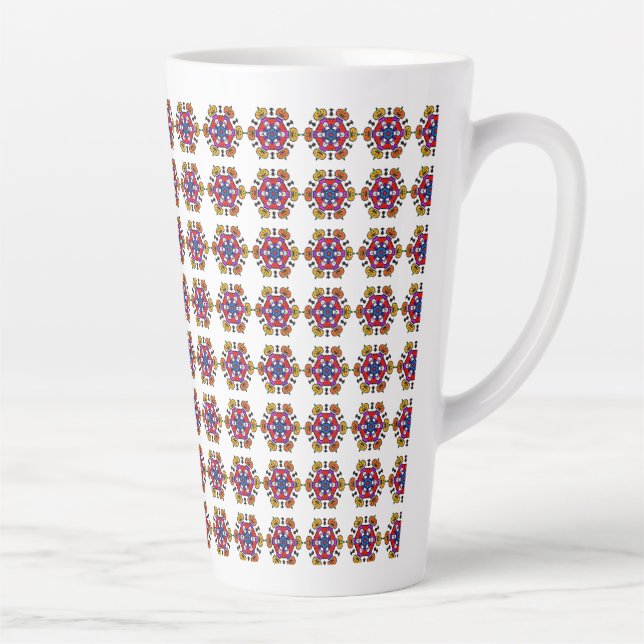 Halloween-Kürbis-Mandala Milchtasse (Rechts)