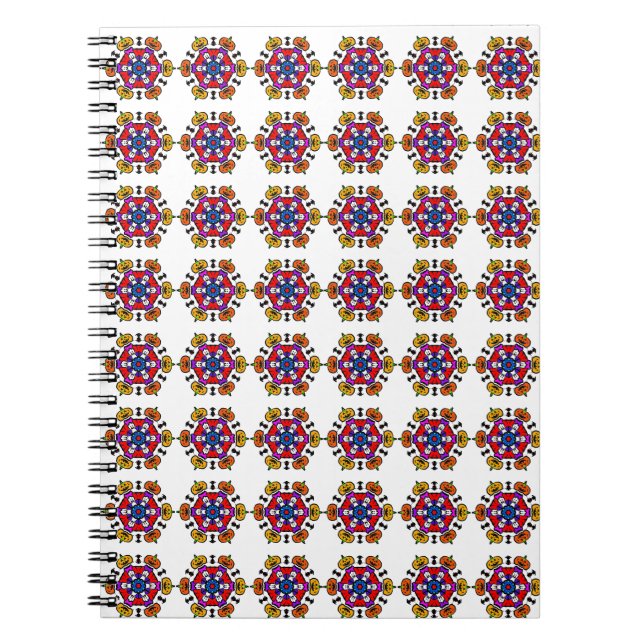 Halloween-Kürbis-Mandala Notizblock (Vorderseite)