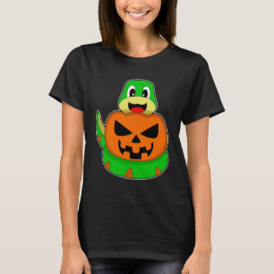 Halloween-Kürbis mit Schlange T-Shirt
