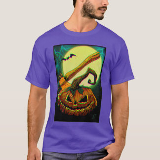 Halloween-Kürbis mit visuellem Glitzeffekt T-Shirt