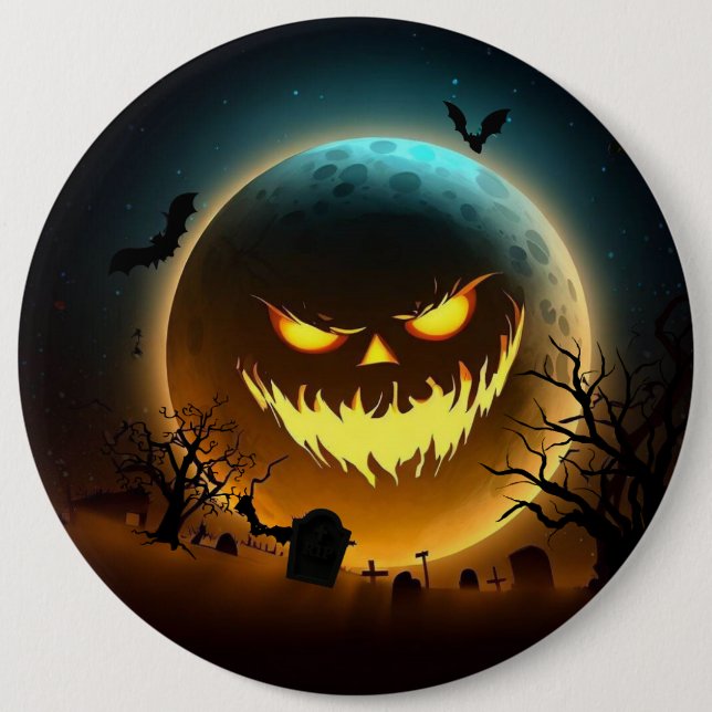 Halloween/Kürbis/Mond/Fall Button (Vorderseite)