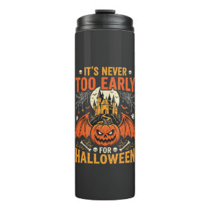 Halloween-Kürbis Nie Zu Früh Burg Grafik_1 Thermosbecher