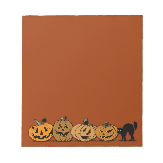 Halloween-Kürbis Notizblock (Vorderseite)