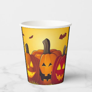 Halloween-Kürbis  Pappbecher