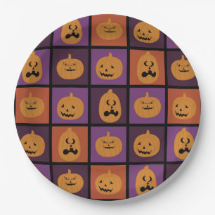 Halloween-Kürbis Pappteller