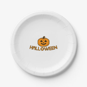 Halloween-Kürbis Pappteller
