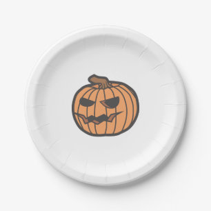 Halloween-Kürbis Pappteller