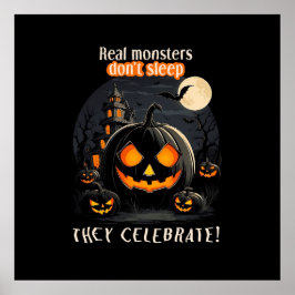 Halloween-Kürbis Poster