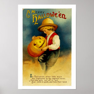 Halloween-Kürbis Poster
