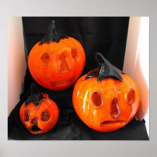 Halloween-Kürbis Poster