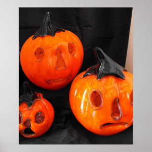 Halloween-Kürbis Poster
