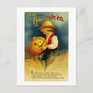 Halloween-Kürbis Postkarte
