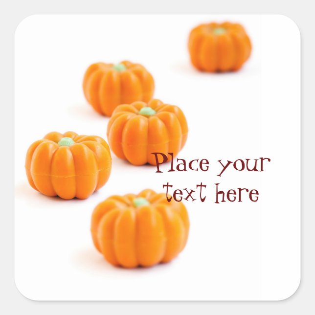 Halloween-Kürbis Quadratischer Aufkleber (Vorderseite)