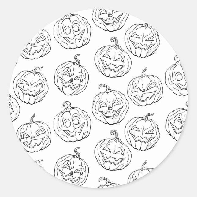 Halloween-Kürbis Runder Aufkleber (Vorderseite)