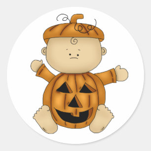 Halloween-Kürbis Runder Aufkleber