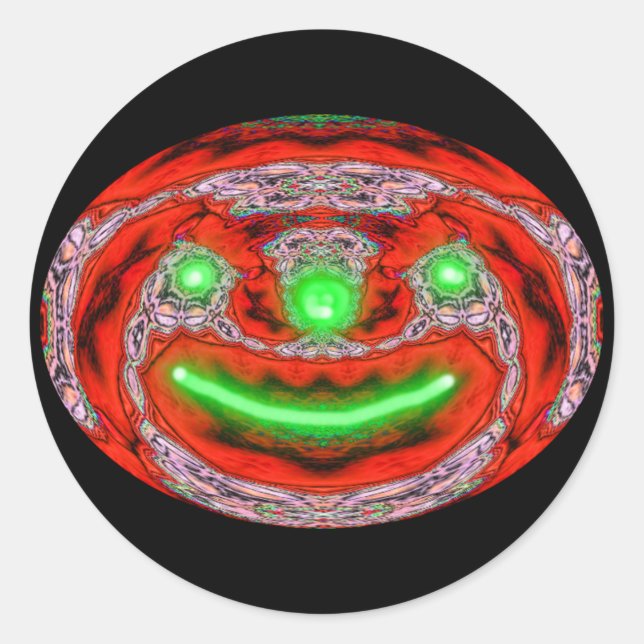 Halloween-Kürbis Runder Aufkleber (Vorderseite)