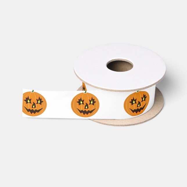 Halloween-Kürbis Satinband (Spule)
