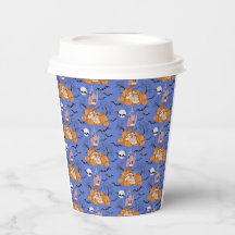 Halloween, Kürbis, Schädel und Fledermäuse, Papier