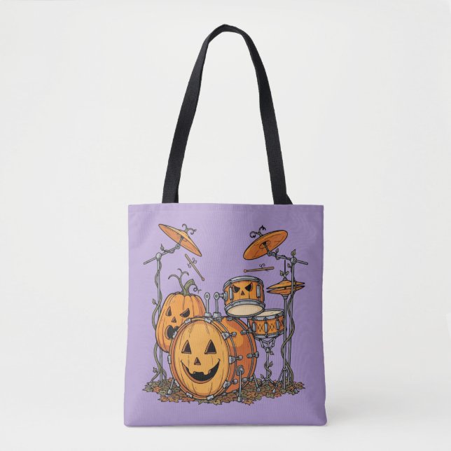 Halloween-Kürbis-Schlagzeug-Set Tasche (Vorderseite)