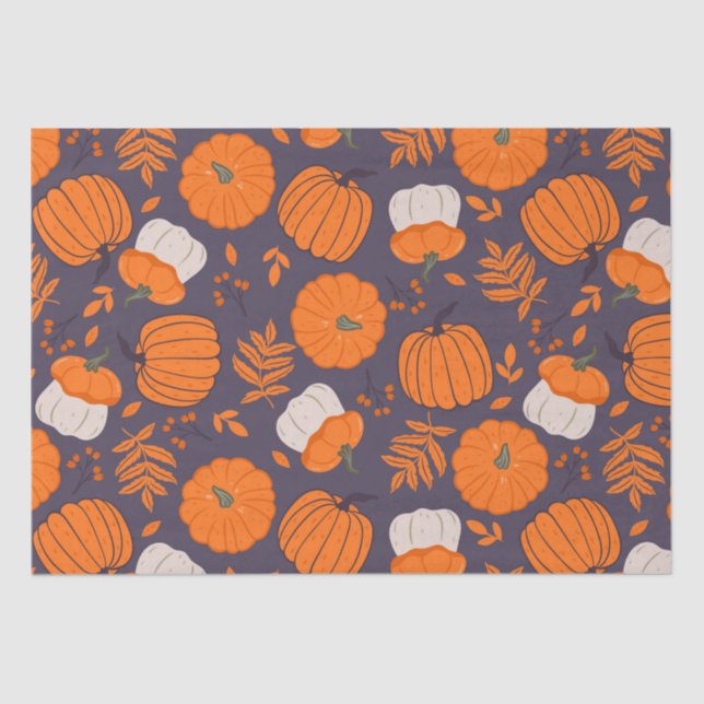 Halloween-Kürbis-Schnittpapier Seidenpapier (Vorderseite)