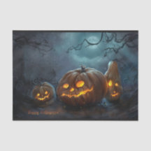 Halloween-Kürbis-Seidenpapier-Blätter