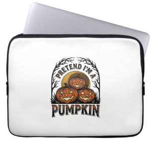 Halloween-Kürbis-Shirt Tun wir so, als wäre ich ei Laptopschutzhülle