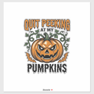 Halloween-Kürbis-Shirt Vintage-Gravur-Witz_1 Aufkleber