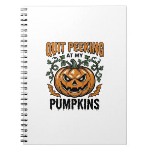 Halloween-Kürbis-Shirt Vintage-Gravur-Witz_1 Notizblock